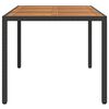 vidaXL Garden Dining Table Black 59.06 x 35.43 x 29.53 in Poly Rattan
