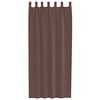 vidaXL Voile Curtains with Tab Top 2 pcs Brown