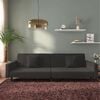 vidaXL Sofa Bed Black Velvet Velvet (100% polyester), Wooden Frame, Plastic