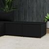 vidaXL Patio Footrest Set of 2 Black PE rattan Standard Modular