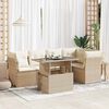 vidaXL Garden Sofa Set Beige