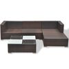 vidaXL Garden Sofa Brown PE Rattan Modular Garden Sofa Square