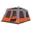 vidaXL Family Tent Dome 8-Person Gray and Orange Quick Release