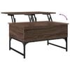 vidaXL Coffee Table Brown Oak Engineered wood and metal Small