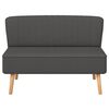 vidaXL Sofa Dark Grey Polyester fabric and wooden frame 2-seater Durable