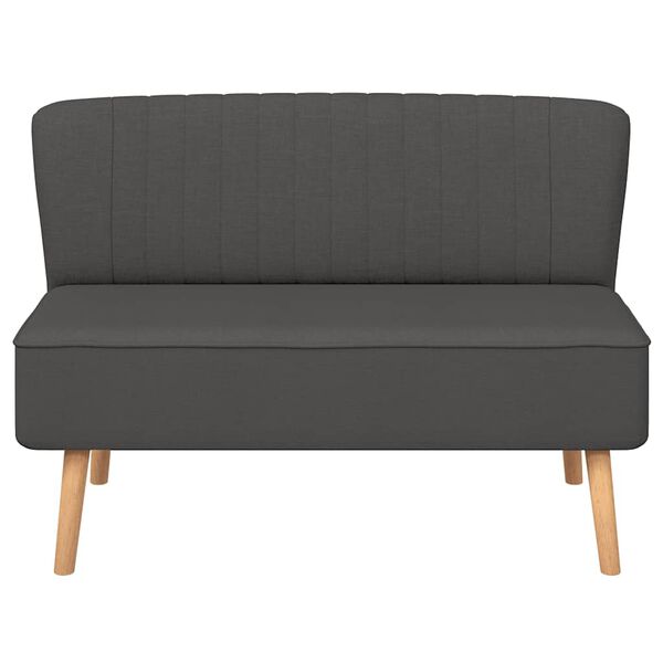 vidaXL Sofa Dark Grey Polyester fabric and wooden frame 2-seater Durable