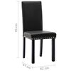 vidaXL Dining Chairs 6 pcs Black Faux Leather