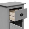 vidaXL Bathroom Cabinet Gray Solid pine wood, Engineered wood, Metal