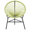 vidaXL Acapulco Chair Green Polyethylene rattan, powder-coated steel