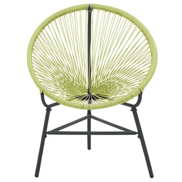 vidaXL Acapulco Chair Green Polyethylene rattan, powder-coated steel