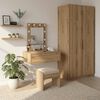 vidaXL Dressing Table Brown 23.62 x 15.75 x 27.56 in Engineered Wood