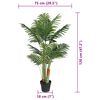 vidaXL Artificial Palm Tree Green Polypropylene, Iron Wire, Fabric, Cement