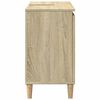 vidaXL Bathroom Cabinet Sonoma Oak Engineered wood, solid eucalyptus wood