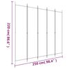 vidaXL 5-Panel Room Divider Anthracite 98.4"x86.6" Fabric