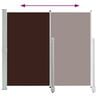 vidaXL Side Awning Brown Fabric with PU coating, powder-coated iron