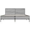 vidaXL Bed Frame Gray Sonoma Engineered wood, metal, plywood Double
