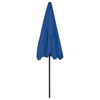 vidaXL Beach Parasol Azure blue Polyester 78.7x49.2 in Foldable