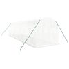 vidaXL Greenhouse White Polyethylene, Galvanized Steel Large Collapsible