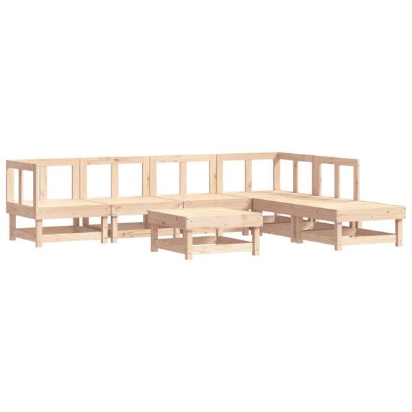 vidaXL Garden Lounge Set Natural wood finish Solid Pine wood, Plywood