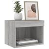 vidaXL Bedside Cabinet Grey Sonoma Engineered wood Compact