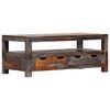 vidaXL Coffee Table Grey Solid Acacia wood 39.4 x 19.7 x 15.7 in