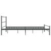 vidaXL Bed Frame Grey Metal 55.1x78.7 in Durable Bed Frame