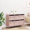 vidaXL Sideboard Pink Cold-rolled steel Medium Sideboard Rectangular