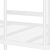 vidaXL Bunk Bed White Steel, mesh fabric Twin Bunk Bed Rectangular
