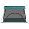 vidaXL Baby Playpen with Mattress Green Linen Fabric