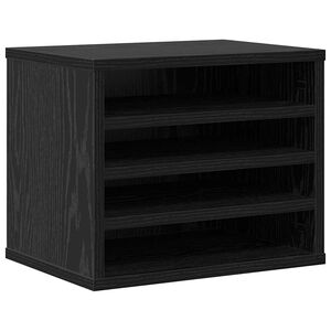 vidaXL Desk Organiser Black Oak 14.17 x 10.24 x 11.61 in