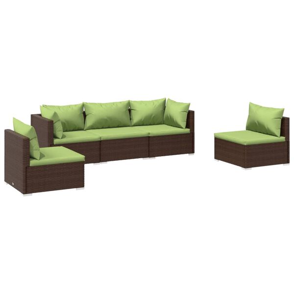 vidaXL Garden Lounge Set Brown