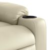 vidaXL Stand up Massage Recliner Chair Cream Faux Leather
