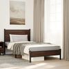 vidaXL Bed Frame Brown oak Steel, engineered wood King Single Bed Frame
