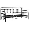 vidaXL Daybed Frame with Headboard Black 42.1" x 79.9" Steel