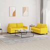 vidaXL Sofa Set Light Yellow Fabric (100% polyester) 2-Seater Sofa Set