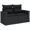 vidaXL Garden Sofa Set Black PE rattan 9 Piece set Garden Sofa Set