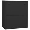 vidaXL Office Cabinet Anthracite Steel, Tempered Glass Medium