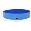 vidaXL Dog Swimming Pool Blue PVC Large Foldable Dog Swimming Pool