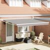 vidaXL Retractable Awning Light gray 157.48" x 118.11" Polyester