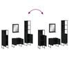 vidaXL Bathroom Cabinet Set Black