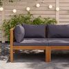 vidaXL Corner Sofa Dark Grey Solid acacia wood Medium Modular