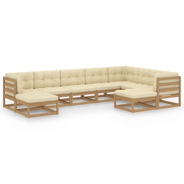 vidaXL Garden Lounge Set Honey Brown
