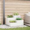vidaXL Garden Planter White 100 x 100 x 60 cm Steel
