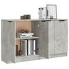vidaXL Sideboard Set of 2 Concrete Grey Engineered Wood Medium