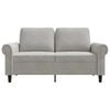 vidaXL 2-seater Sofa Light grey Velvet (100% polyester), metal, textilene