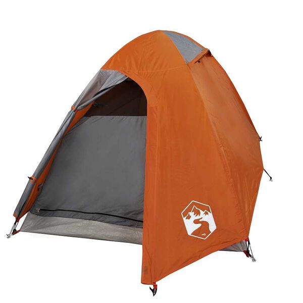 vidaXL Camping Tent Dome 2-Person Orange Waterproof