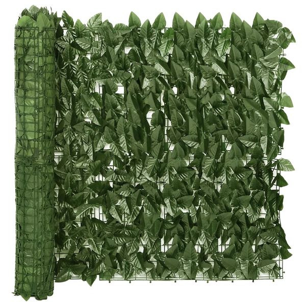 vidaXL Balcony Screen Dark Green Polyethylene, fabric 78.7 x 29.5 in