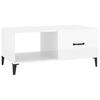 vidaXL Coffee Table High gloss white Engineered wood Medium Coffee Table