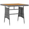 vidaXL Outdoor Dining Set Grey PE rattan, steel, solid acacia wood Medium