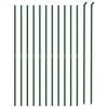 vidaXL Wire Mesh Fence with Flange Green 3.6x82.0'